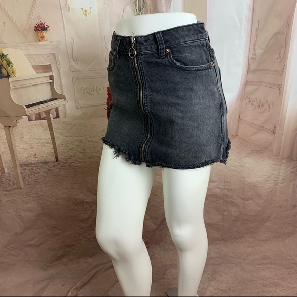 FREE PEOPLE Zip It Up Mini Skirt in Black - Picture 7 of 11